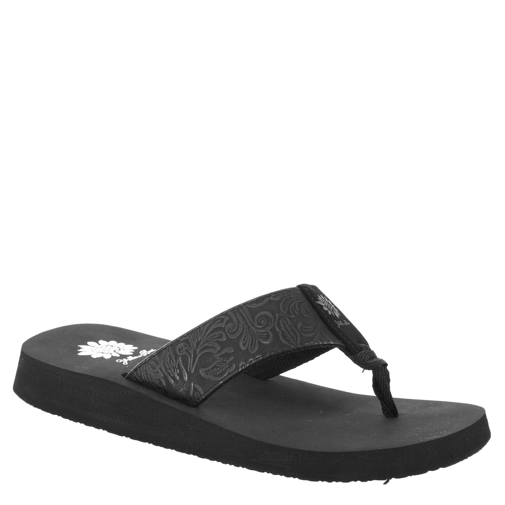 Nara Yellow Box Denim Flip Flops Yellow Box Farza (Women's