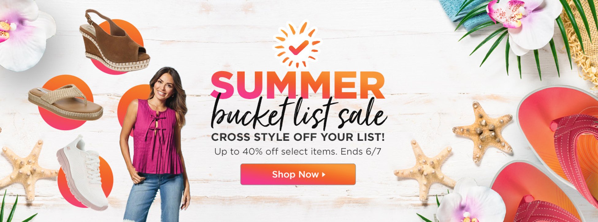 Shop Summer Bucket List Sale