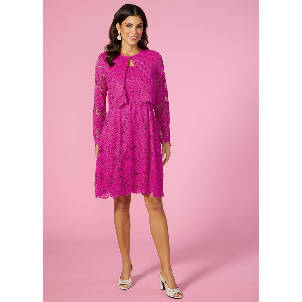 pink lace fit and flare dress Light Pink Lace Fit-and-Flare Mini Dress