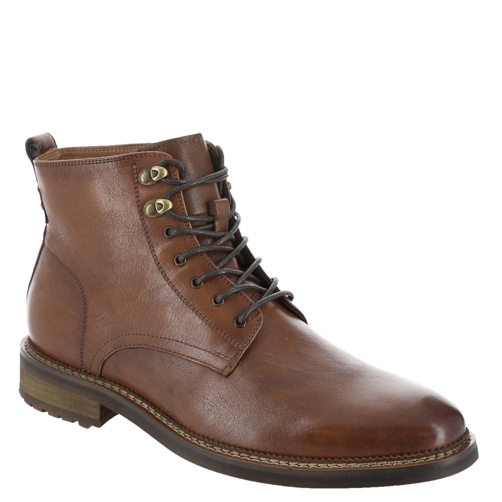 Men\'s Shoes Size 11 Steve Madden Noby Lace Up Ankle Boots Tan Leather Steve Madden Noby Boot - Free Shipping | DSW main image 2