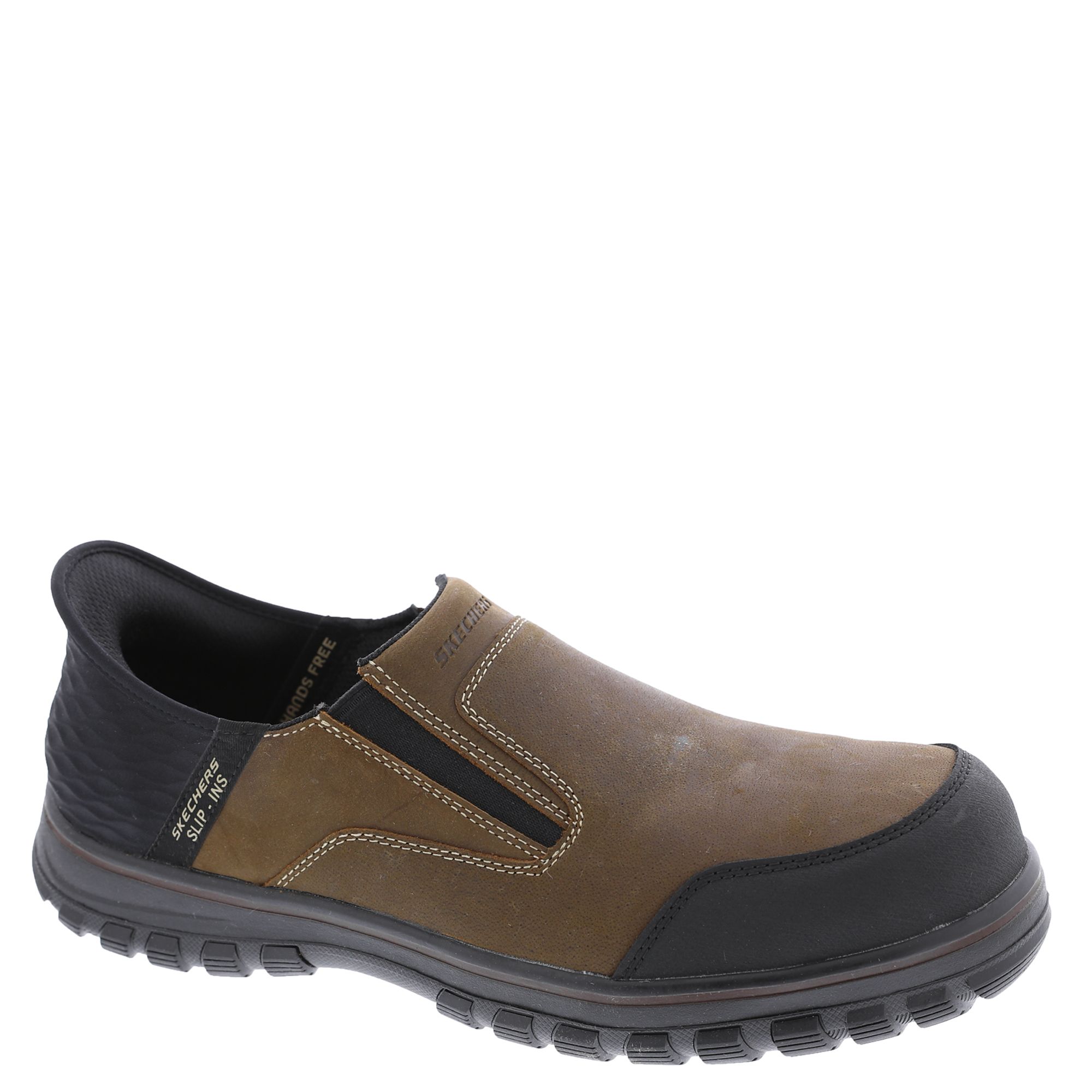 NEW SKECHERS WORK‎ Men\'s Slip-Ins LOEMAN Composite Toe - Brown Size 8 Work Shoes Brown Skechers Mens Slip-ins Work: Holdredge-ryker Work Shoe  main image 3