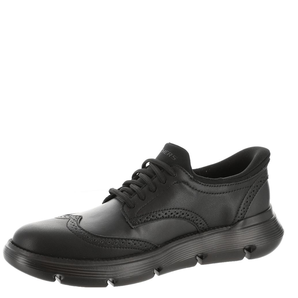 skechers casual dress shoes for men Skechers Mens Relaxed Fit Slip On Loafers Black / Brown Multi Size Dress  Shoes